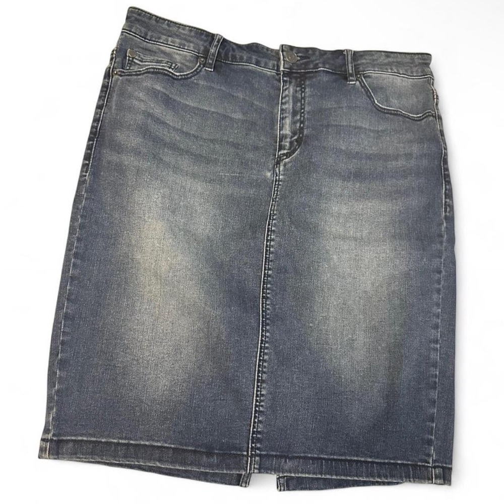 Armani Exchange Blue Pencil Skirt Knee-Length Casual